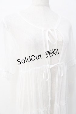 画像4: axes femme POETIQUE / 透かし裾レースロングカーディガン  白 Y-25-07-21-089-AX-TO-AS-ZY