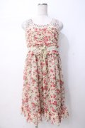 axes femme NOSTALGIE / フラワーシフォンワンピース  生成り Y-25-07-21-090-AX-OP-SZ-ZI
