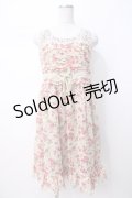 axes femme NOSTALGIE / フラワーシフォンワンピース  生成り Y-25-07-21-090-AX-OP-SZ-ZI
