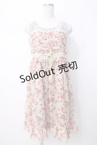 axes femme NOSTALGIE / フラワーシフォンワンピース  生成り Y-25-07-21-090-AX-OP-SZ-ZI