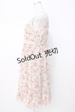 画像2: axes femme NOSTALGIE / フラワーシフォンワンピース  生成り Y-25-07-21-090-AX-OP-SZ-ZI