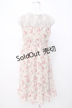 画像3: axes femme NOSTALGIE / フラワーシフォンワンピース  生成り Y-25-07-21-090-AX-OP-SZ-ZI