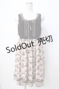 axes femme / 切替ワンピース  ブラウン Y-25-07-21-092-AX-OP-SZ-ZY