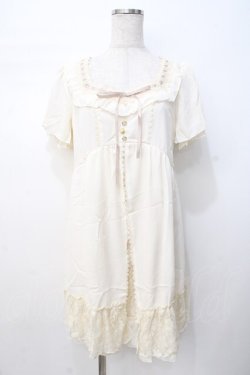 画像1: axes femme / レース生地切替スリットチュニ M 生成り Y-25-07-21-093-AX-OP-SZ-ZY