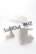 axes femme / ドットチュールカンカン帽  ベージュ Y-25-07-21-014-AX-AC-AS-ZY