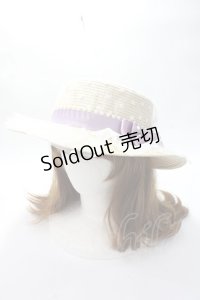 axes femme / ドットチュールカンカン帽  ベージュ Y-25-07-21-014-AX-AC-AS-ZY