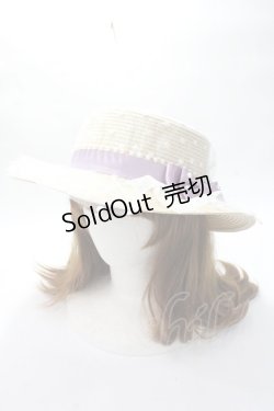 画像1: axes femme / ドットチュールカンカン帽  ベージュ Y-25-07-21-014-AX-AC-AS-ZY