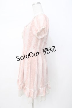 画像2: axes femme / レースストライプワンピース M 淡ピンク Y-25-07-21-094-AX-OP-SZ-ZI