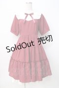 axes femme / リボンブローチティアードワンピース F ワイン Y-25-07-21-097-AX-OP-SZ-ZY