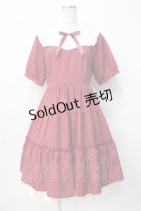 axes femme / リボンブローチティアードワンピース F ワイン Y-25-07-21-097-AX-OP-SZ-ZY