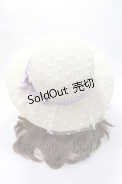 画像3: axes femme / ドットチュールカンカン帽  ベージュ Y-25-07-21-014-AX-AC-AS-ZY