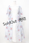 axes femme kawaii / ハピネスベリーワンピース M サックス Y-25-07-21-100-AX-OP-SZ-ZY