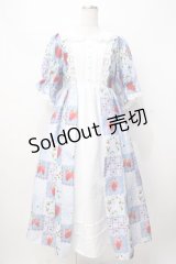 axes femme kawaii / ハピネスベリーワンピース M サックス Y-25-07-21-100-AX-OP-SZ-ZY
