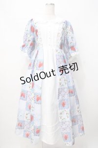 axes femme kawaii / ハピネスベリーワンピース M サックス Y-25-07-21-100-AX-OP-SZ-ZY