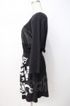 画像2: GLAD NEWS / 裾プリントワンピース  黒 Y-25-07-21-102-GL-OP-SZ-ZT084 (2)