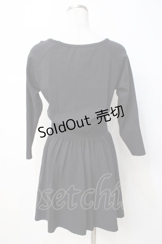 画像3: GLAD NEWS / 裾プリントワンピース  黒 Y-25-07-21-102-GL-OP-SZ-ZT084 (3)