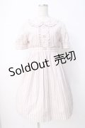 MILK / ストライプ半袖ワンピース  ピンク Y-25-07-21-107-ML-OP-SZ-ZY