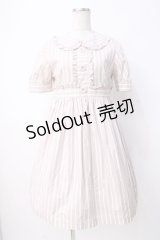 MILK / ストライプ半袖ワンピース  ピンク Y-25-07-21-107-ML-OP-SZ-ZY