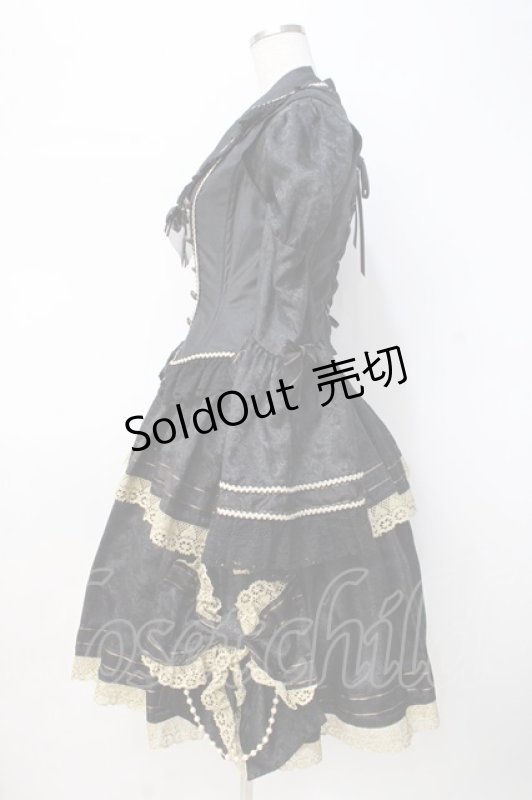 画像2: ALICE and the PIRATES / ALICE and the PIRATES×HIZAKI（Versailles）ワンピース  黒 Y-25-07-21-110-PA-OP-SZ-ZY (2)