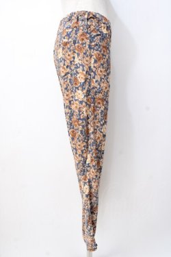 画像2: axes femme / 花柄レギンス  紺 Y-25-07-21-115-AX-PA-SZ-ZY