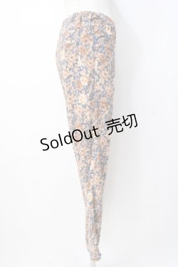 画像2: axes femme / 花柄レギンス  紺 Y-25-07-21-115-AX-PA-SZ-ZI