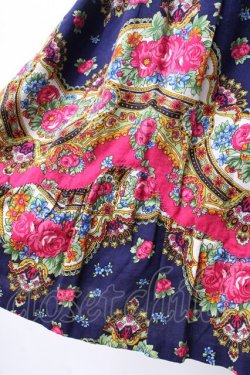 画像4: Jane Marple / 総柄切替スカート  ネイビー Y-25-07-21-116-JM-SK-SZ-ZY