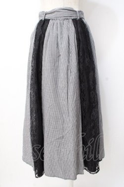 画像3: axes femme / レース切替スカート  黒 Y-25-07-21-117-AX-SK-SZ-ZY