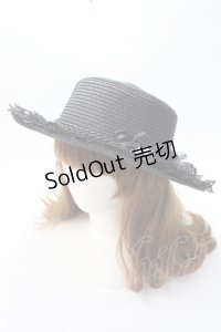 axes femme / 巻きバラレースカンカン帽  黒 Y-25-07-21-016-AX-AC-AS-ZY