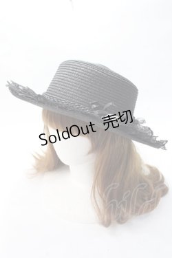 画像1: axes femme / 巻きバラレースカンカン帽  黒 Y-25-07-21-016-AX-AC-AS-ZY