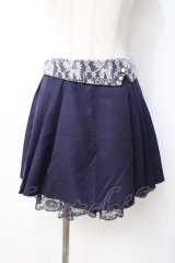 axes femme / プリーツスカート  紺 Y-25-07-21-118-AX-SK-SZ-ZI