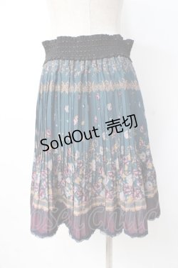 画像3: axes femme / プリントプリーツスカート  グリーン Y-25-07-21-121-AX-SK-SZ-ZY