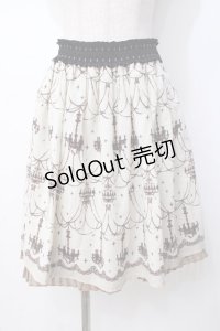 axes femme / シャンデリア柄スカート  生成り Y-25-07-21-122-AX-SK-SZ-ZY