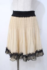 axes femme / プリーツスカート  生成り Y-25-07-21-124-AX-SK-SZ-ZI