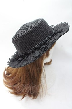 画像4: axes femme / 巻きバラレースカンカン帽  黒 Y-25-07-21-016-AX-AC-AS-ZY