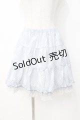 axes femme / シャドーチェックペチ的ミニスカート M サックス Y-25-07-21-129-AX-SK-SZ-ZI