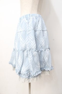 画像2: axes femme / シャドーチェックペチ的ミニスカート M サックス Y-25-07-21-129-AX-SK-SZ-ZY