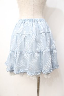 画像3: axes femme / シャドーチェックペチ的ミニスカート M サックス Y-25-07-21-129-AX-SK-SZ-ZY