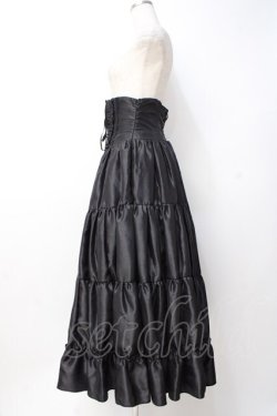 画像2: ATELIER PIERROT / ロングコルセットスカート  黒 Y-25-07-21-134-EL-SK-SZ-ZY