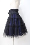 画像2: Moi-meme-Moitie / チュールティアードスカート 2 ブラック×ブルー Y-25-07-21-135-MO-SK-SZ-ZY (2)