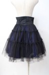 画像3: Moi-meme-Moitie / チュールティアードスカート 2 ブラック×ブルー Y-25-07-21-135-MO-SK-SZ-ZY (3)