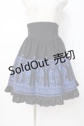 Moi-meme-Moitie / ホーリーステンドグラスプリントスカート 2 ブラック×ブルー Y-25-07-21-136-MO-SK-SZ-ZY