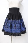 画像1: Moi-meme-Moitie / ホーリーステンドグラスプリントスカート 2 ブラック×ブルー Y-25-07-21-136-MO-SK-SZ-ZY (1)
