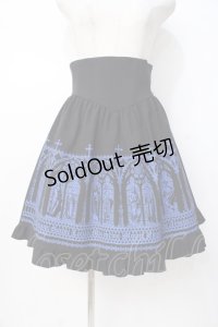 Moi-meme-Moitie / ホーリーステンドグラスプリントスカート 2 ブラック×ブルー Y-25-07-21-136-MO-SK-SZ-ZY