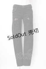 HYSTERIC GLAMOUR / ダメージレーススタッズパンツ XS 黒 Y-25-07-21-140-PU-PA-SZ-ZY