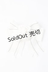 BABY,THE STARS SHINE BRIGHT / 薔薇咲く夜のリボンバレッタ  白 Y-25-07-21-003-BA-AC-SZ-ZY