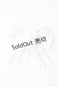 BABY,THE STARS SHINE BRIGHT / 薔薇咲く夜のリボンバレッタ  白 Y-25-07-21-003-BA-AC-SZ-ZY
