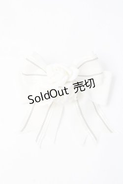 画像1: BABY,THE STARS SHINE BRIGHT / 薔薇咲く夜のリボンバレッタ  白 Y-25-07-21-003-BA-AC-SZ-ZY