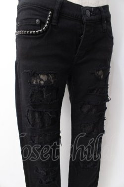 画像5: HYSTERIC GLAMOUR / ダメージレーススタッズパンツ XS 黒 Y-25-07-21-140-PU-PA-SZ-ZY
