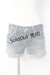 HYSTERIC GLAMOUR / スタッズデニムショートパンツ XS インディゴ Y-25-07-21-141-PU-PA-SZ-ZY