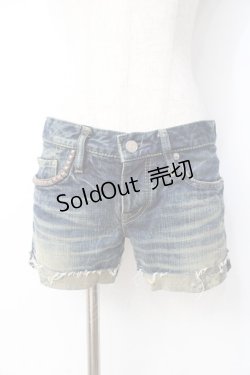 画像1: HYSTERIC GLAMOUR / スタッズデニムショートパンツ XS インディゴ Y-25-07-21-141-PU-PA-SZ-ZY